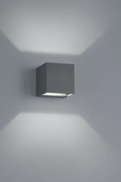 Adaja LED utelampe vegg IP54 8cm grå