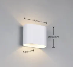 Alani vegglampe 12cm hvit