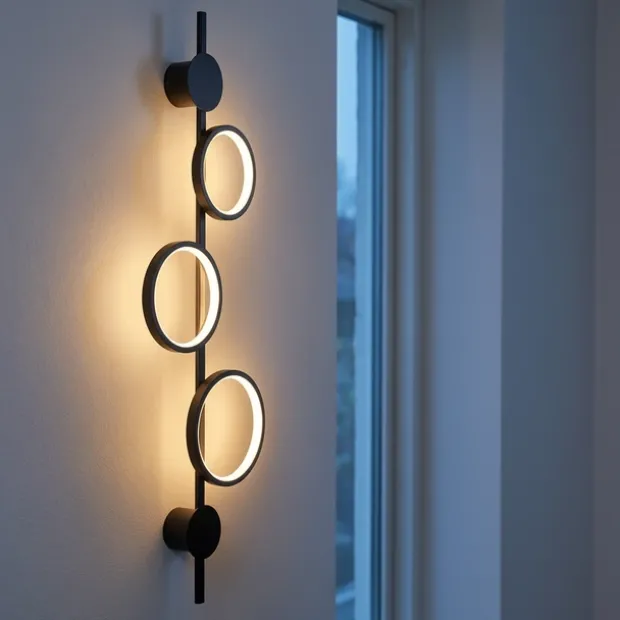 Alias Circle LED vegglampe 107cm sort