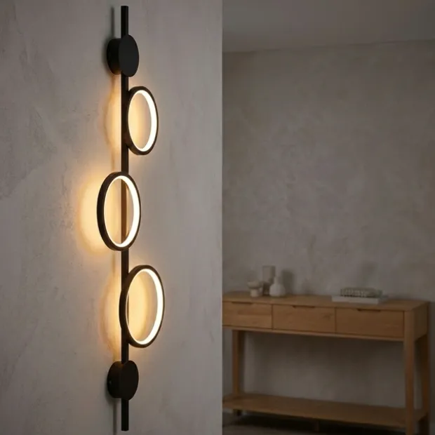 Alias Circle LED vegglampe 107cm sort