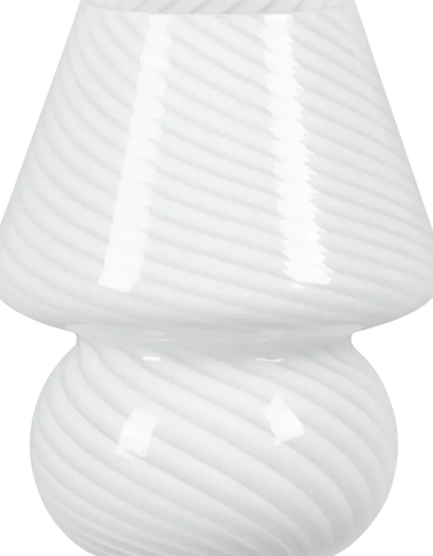 Amanita bordlampe 19cm hvit