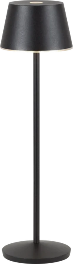 April LED oppladbar utelampe bord IP65 40cm sort