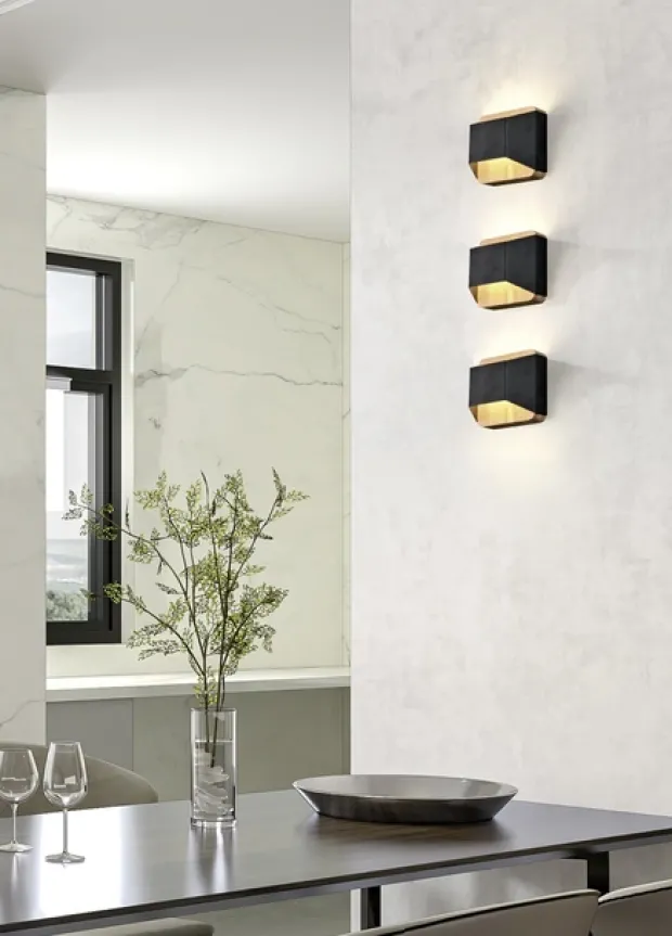 Arino LED vegglampe 12cm sort