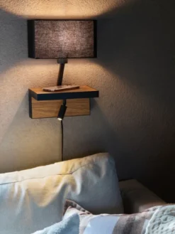 Arve vegglampe 40cm brun