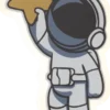 Astronaut LED vegglampe 24cm hvit