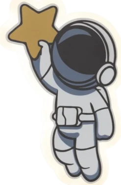 Astronaut LED vegglampe 24cm hvit