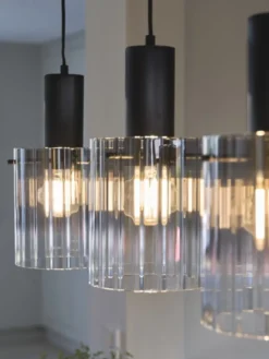 Aura taklampe rekke 3lys 90cm smoke