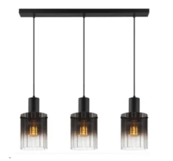 Aura taklampe rekke 3lys 90cm smoke