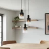 Aura taklampe rondell 3lys 38cm smoke