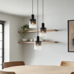 Aura taklampe rondell 3lys 38cm smoke