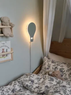 Ballong LED vegglampe 29cm grønn