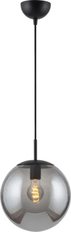 Ball taklampe 25cm smoke