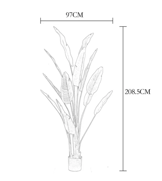 Banantre innendørs 208cm