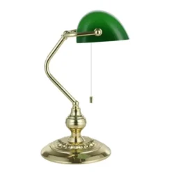 Banker skrivebordslampe 39cm grønn