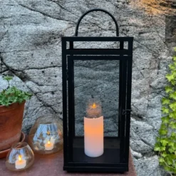Bergen lykt 54cm sort
