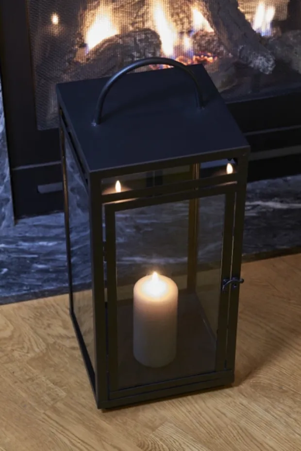 Bergen lykt 54cm sort