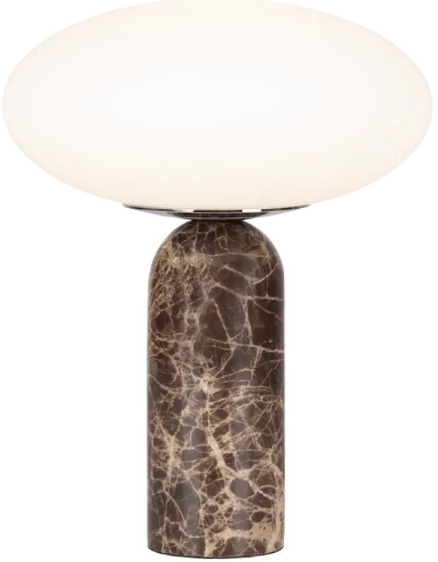 Bianca bordlampe marmor 32cm brun