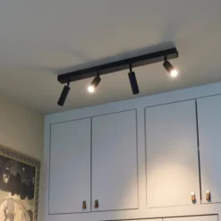 Bino LED skinne 4lys 80cm sort