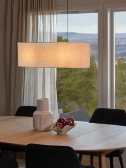 Blefjell oval taklampe 80cm beige