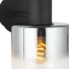 Bowl vegglampe 19cm smoke