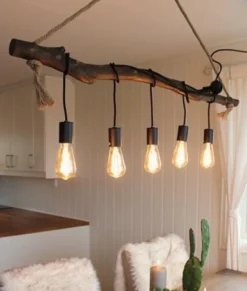 Branch taklampe 120cm brun