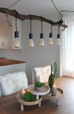 Branch taklampe 120cm brun