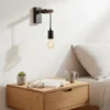 Branch vegglampe 17cm sort