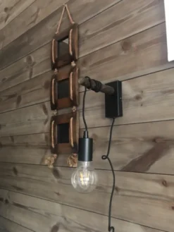 Branch vegglampe 17cm sort
