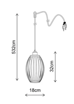 Calamaris pendel 18cm sort