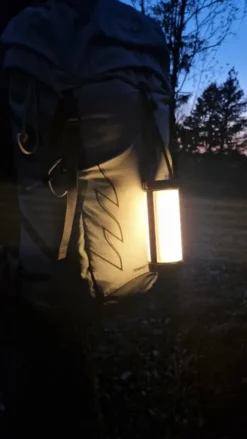 Camping lampe LED oppladbar IP68 14cm grønn