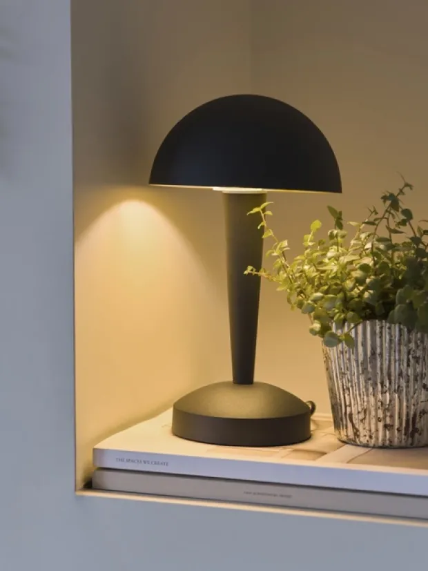 Canaria bordlampe 26,5cm sort