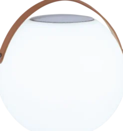 Carry oppladbar utelampe og høyttaler IP65 25cm hvit