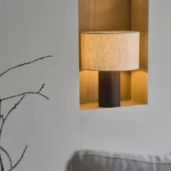 Challenge bordlampe 32cm brun