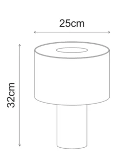 Challenge bordlampe 32cm brun