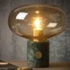 Charlize bordlampe 24cm marmor grønn
