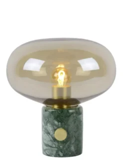 Charlize bordlampe 24cm marmor grønn