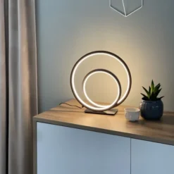 Circle Twin LED bordlampe 32cm sort