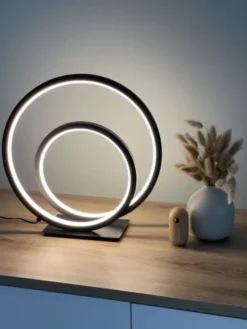 Circle Twin LED bordlampe 32cm sort