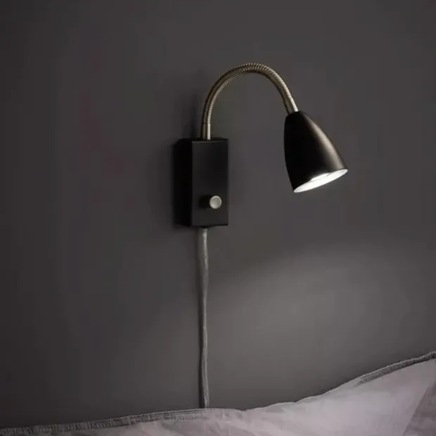 Ciro Flex leselampe vegg 18cm sort