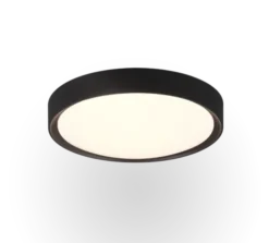 Clarimo LED plafond baderomslampe IP44 33cm sort