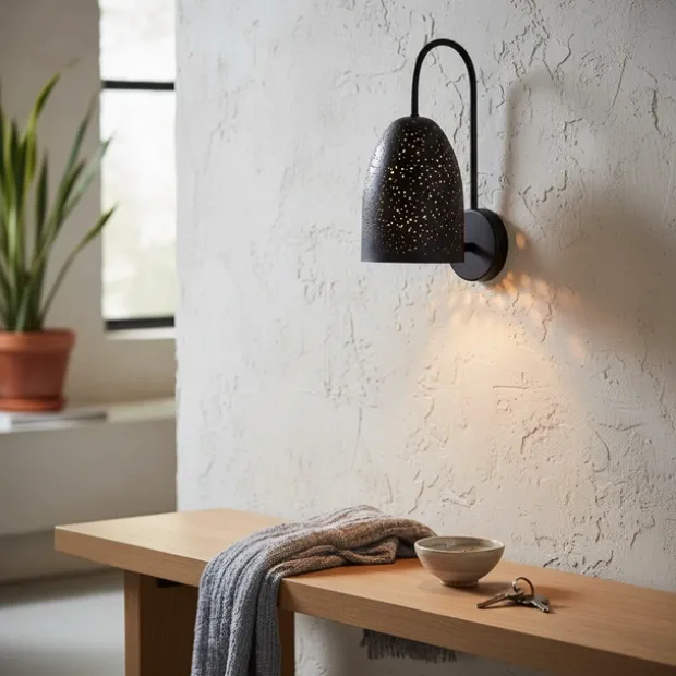 Clint New vegglampe 12cm sort