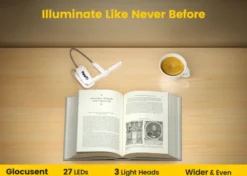 Clip Multi-light LED oppladbar boklys 31cm hvit