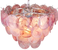 Cora taklampe 50cm rosa