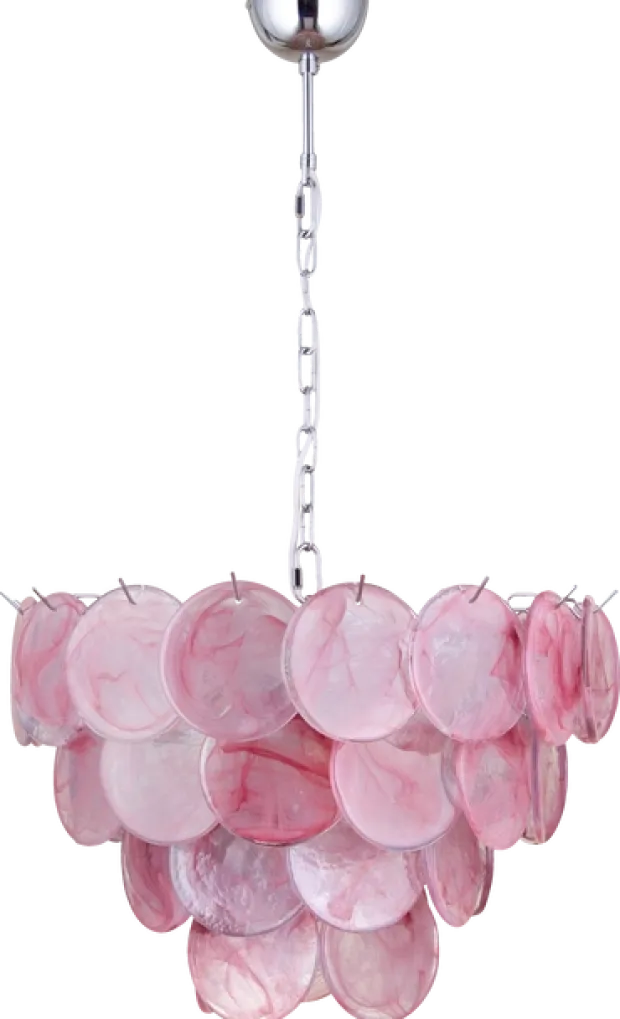 Cora taklampe 50cm rosa