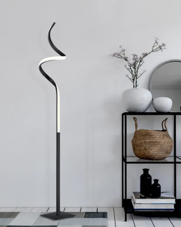 Course LED gulvlampe 145cm sort