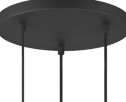 Curve taklampe rondell 3lys 33cm flerfarget