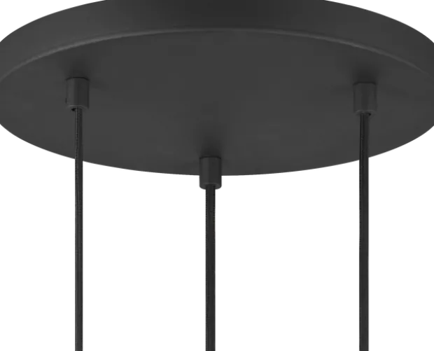 Curve taklampe rondell 3lys 33cm flerfarget