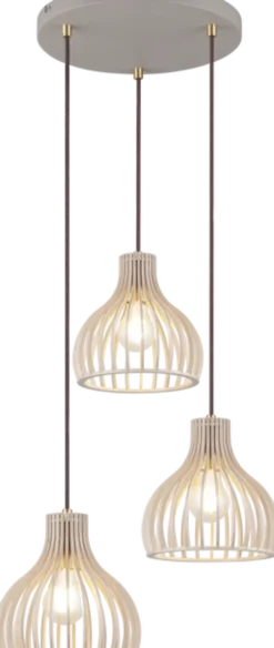 Daniella taklampe rondell 3lys 30cm natur