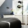 D.C gulvlampe 2lys 150cm sort