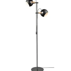 D.C gulvlampe 2lys 150cm sort